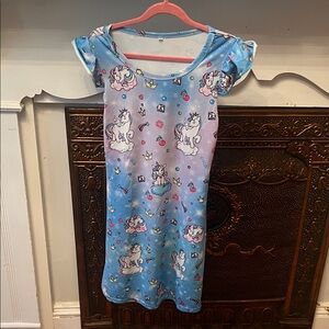 Magical Unicorn Kids Nightgown - Blue and Pink